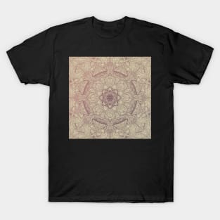 Colorful Mandala in red and yellow shades T-Shirt